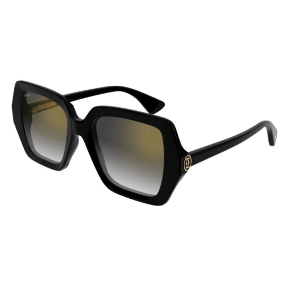 Cartier CT0507S-001 Sunglasses Black Acetate Square
